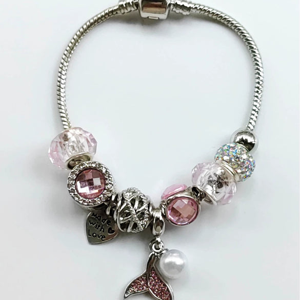 Wholesale Ladies Rhinestone Bracelet With Crown Heart Drop Shape Patterns Electroplated