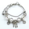 Wholesale Ladies Rhinestone Bracelet With Crown Heart Drop Shape Patterns Electroplated