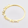 Wholesale Ladies S925 Sterling Silver Stacked Crown Ring With Electroplating For Wedding