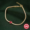 Wholesale Ladies S925 Sterling Silver Tennis Bracelet With Colored Diamond Cz And Geometric Design Electroplated