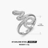 Wholesale Ladies' Serpentine Stainless Steel Ring With Animal Zodiac Pattern 18K Gold Plated