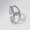 Wholesale Ladies Simple Cold Wind Geometric Stainless Steel Ring With Electroplating