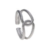 Wholesale Ladies Simple Cold Wind Geometric Stainless Steel Ring With Electroplating