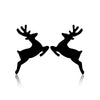 Wholesale Ladies Simple Stainless Steel Electroplated Christmas Tree Earrings