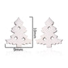 Wholesale Ladies Simple Stainless Steel Electroplated Christmas Tree Earrings