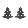 Wholesale Ladies Simple Stainless Steel Electroplated Christmas Tree Earrings