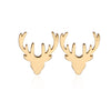 Wholesale Ladies Simple Stainless Steel Electroplated Christmas Tree Earrings