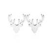 Wholesale Ladies Simple Stainless Steel Electroplated Christmas Tree Earrings