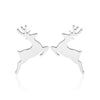Wholesale Ladies Simple Stainless Steel Electroplated Christmas Tree Earrings