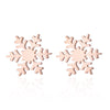 Wholesale Ladies Simple Stainless Steel Electroplated Christmas Tree Earrings