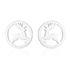 Wholesale Ladies Simple Stainless Steel Electroplated Christmas Tree Earrings
