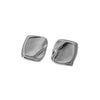 Wholesale Ladies Square Pleated Irregular Fashion Geometric Stainless Steel Electroplated Earrings