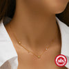 Wholesale Ladies Stacked Necklace In Star Design 925 Sterling Silver Plated With 18K Gold