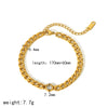 Wholesale Ladies Stainless Steel And 18K Gold Bracelet With Diamond Inlay And Delicate Style