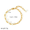 Wholesale Ladies Stainless Steel And 18K Gold Bracelet With Diamond Inlay And Delicate Style