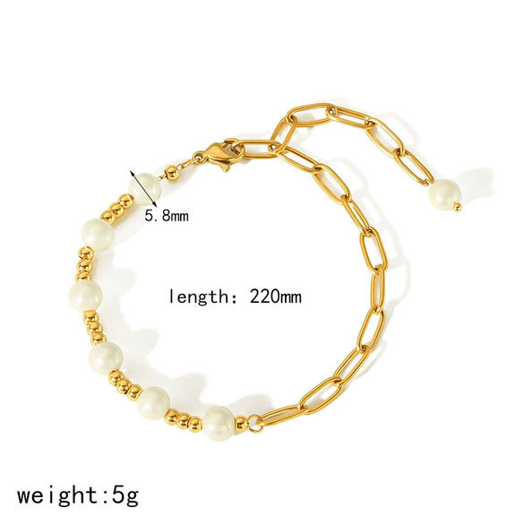 Wholesale Ladies Stainless Steel And 18K Gold Bracelet With Diamond Inlay And Delicate Style
