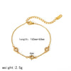 Wholesale Ladies Stainless Steel And 18K Gold Bracelet With Diamond Inlay And Delicate Style
