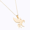 Wholesale Ladies Stainless Steel Animal Pendant Ochain Necklace With Electroplating