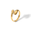 Wholesale Ladies Stainless Steel Color Matching Ring With Geometric Design Plated 18K Real Gold Light Luxury Non Fading