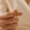Wholesale Ladies Stainless Steel Crown Ring With Electroplating Process