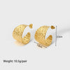 Wholesale Ladies Stainless Steel Earrings With Geometric Design And Electroplating Treatment French Retro Style