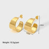 Wholesale Ladies Stainless Steel Earrings With Geometric Design And Electroplating Treatment French Retro Style