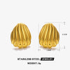 Wholesale Ladies Stainless Steel Exaggerated Retro Geometric Oval Heart Shape Electroplated Earrings