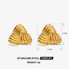 Wholesale Ladies Stainless Steel Exaggerated Retro Geometric Oval Heart Shape Electroplated Earrings