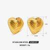 Wholesale Ladies Stainless Steel Exaggerated Retro Geometric Oval Heart Shape Electroplated Earrings