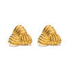 Wholesale Ladies Stainless Steel Exaggerated Retro Geometric Oval Heart Shape Electroplated Earrings