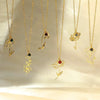 Wholesale Ladies Stainless Steel Flower Necklace Set With Diamonds And O Word Chain