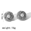 Wholesale Ladies Stainless Steel Flower Pearl Earrings Light Luxury Highend Sense