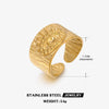 Wholesale Ladies Stainless Steel Geometric Devil's Eye Opening Adjustable Hip Hop Electroplated Ring