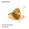 Wholesale Ladies Stainless Steel Geometric Electroplated Twist Closed Ring Fashion Jewelry