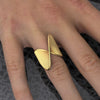 Wholesale Ladies Stainless Steel Geometric Electroplated Twist Closed Ring Fashion Jewelry
