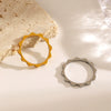 Wholesale Ladies Stainless Steel Geometric Hip Hop Style Ring With Electroplating Treatment