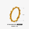 Wholesale Ladies Stainless Steel Geometric Hip Hop Style Ring With Electroplating Treatment