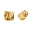 Wholesale Ladies Stainless Steel Geometric Irregular Pleated Electroplated Earrings