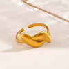 Wholesale Ladies Stainless Steel Geometric Irregular Shaped Hip Hop Ring With Electroplating