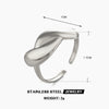 Wholesale Ladies Stainless Steel Geometric Irregular Shaped Hip Hop Ring With Electroplating
