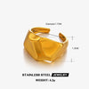 Wholesale Ladies Stainless Steel Geometric Irregular Shaped Ring With Bright Polished And Electroplating Treatment