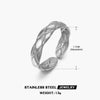 Wholesale Ladies Stainless Steel Geometric Open Adjustable Real Gold Plated Ring