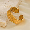 Wholesale Ladies Stainless Steel Geometric Open Ring With Electroplating Hip Hop Bohemian Style