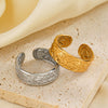 Wholesale Ladies Stainless Steel Geometric Open Ring With Electroplating Hip Hop Bohemian Style