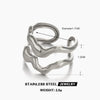 Wholesale Ladies Stainless Steel Geometric Opening Ring With Electroplating Treatment