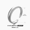 Wholesale Ladies Stainless Steel Geometric Opening Ring With Electroplating Treatment
