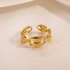 Wholesale Ladies Stainless Steel Geometric Pig Nose Ring 18K Gold Plated