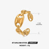 Wholesale Ladies Stainless Steel Geometric Pig Nose Ring 18K Gold Plated