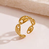 Wholesale Ladies Stainless Steel Geometric Pig Nose Ring 18K Gold Plated