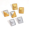 Wholesale Ladies Stainless Steel Geometric Square Electroplated Retro Earrings